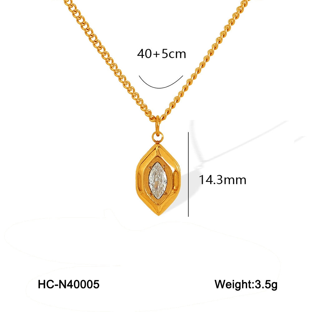 Elegant Geometric Zircon Necklace